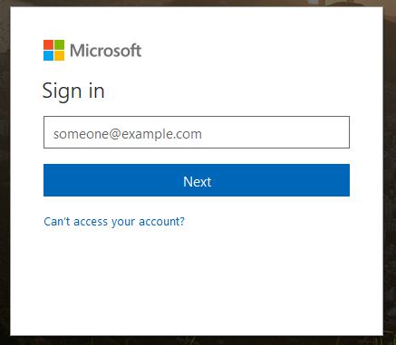 First stage login for home email access 
