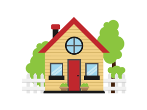 House with picket fence 